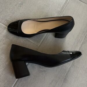 Chic Black Leather Heels